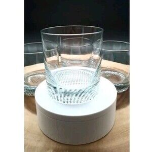 4 Vintage Whiskey Glasses Set of 4 Old Fashioned Cocktail Scotch Tumbler 10 OZ